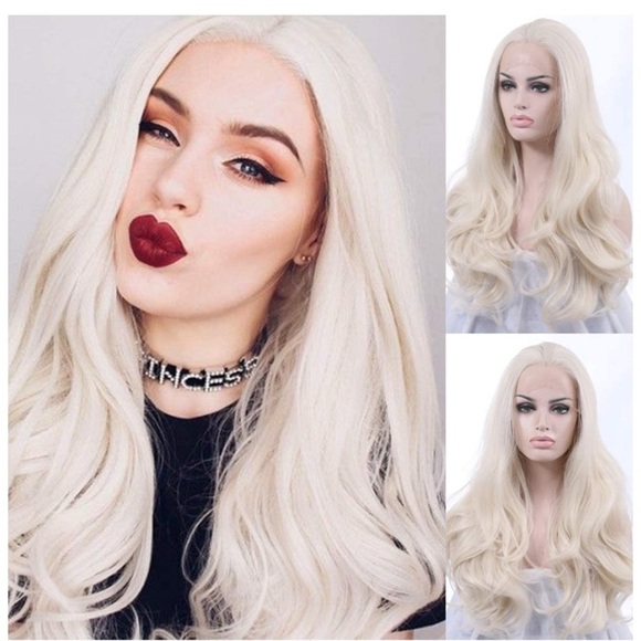 Platinum Blonde Glueless Hair Lace Front Wigs